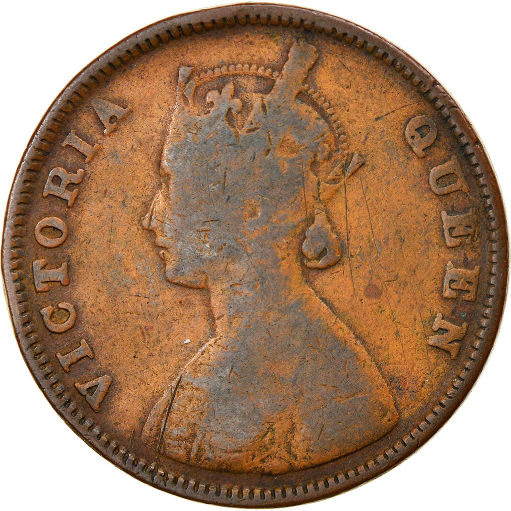 Munten, INDIA-BRITS, Victoria, 1/2 Anna, 1862, Bombay, FR, Koper, KM:468