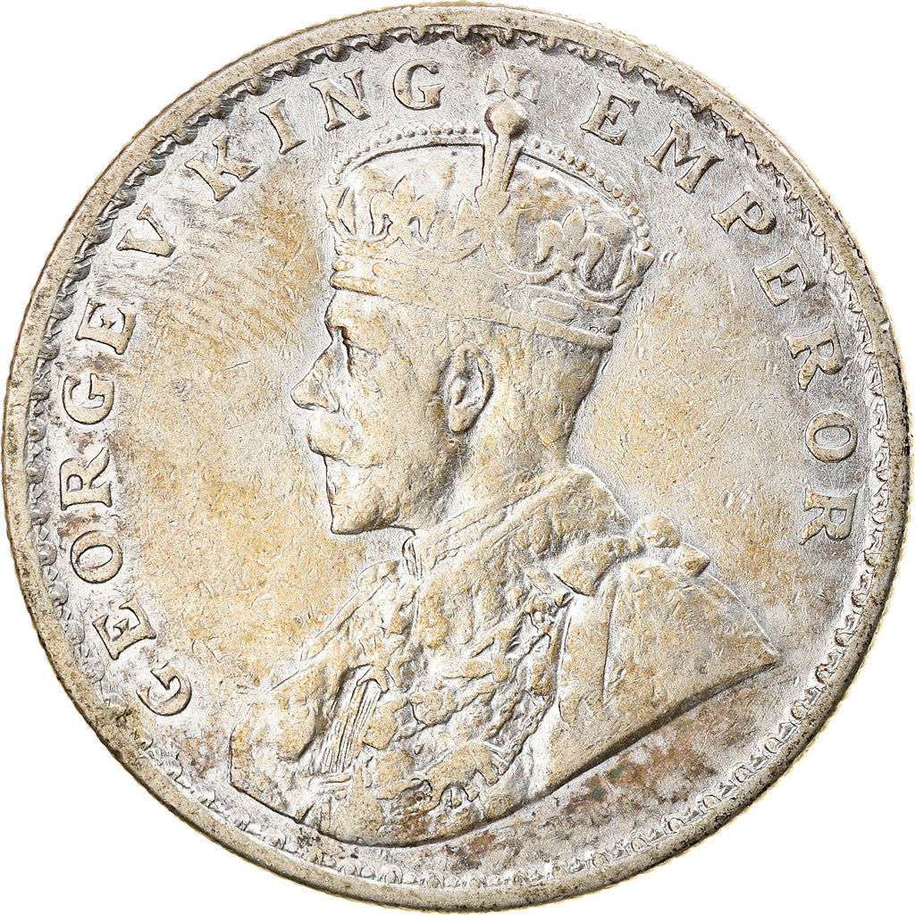 Coin, INDIA-BRITISH, George V, Rupee, 1919, Bombay, EF(40-45), Silver, KM:524