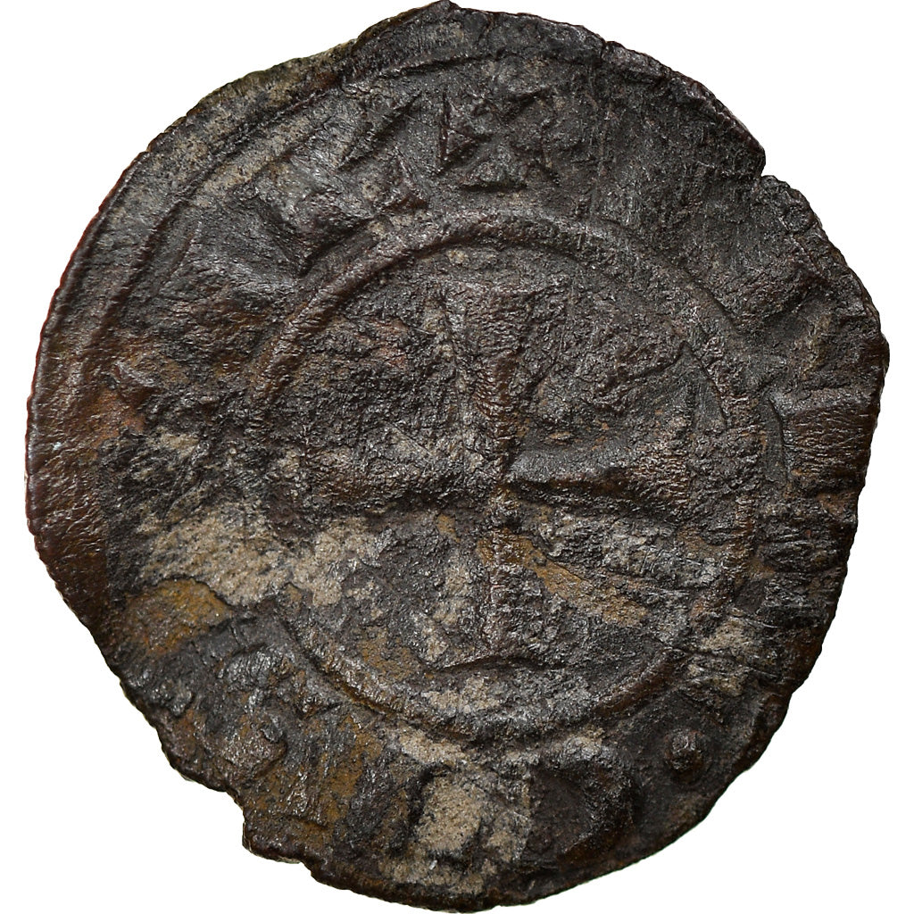 Coin, Italy, SICILY, Corrado II, Denarius, 1254-1258, Brindisi, VF(30-35)