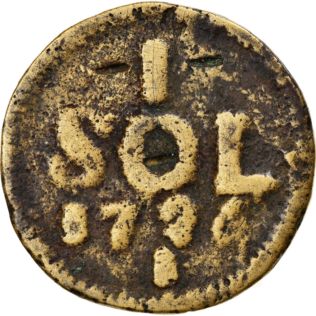 Coin, Luxembourg, Frans II, Sol, 1795, VF(30-35), Copper, KM:19, Brandon:298