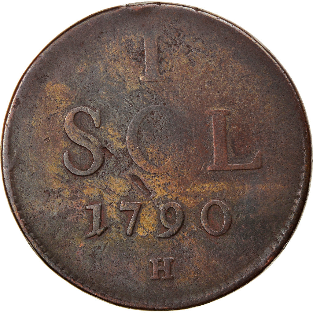 Coin, Luxembourg, Leopold II, Sol, 1790, Günzburg, VF(20-25), Copper, KM:15