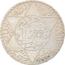 Moneta, Marocco, 'Abd al-Aziz, 1/2 Rial, 5 Dirhams, 1904 (AH 1322), BB, Argento