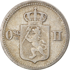 Moneta, Norvegia, 10 Öre, 1875, MB+, Argento, KM:345