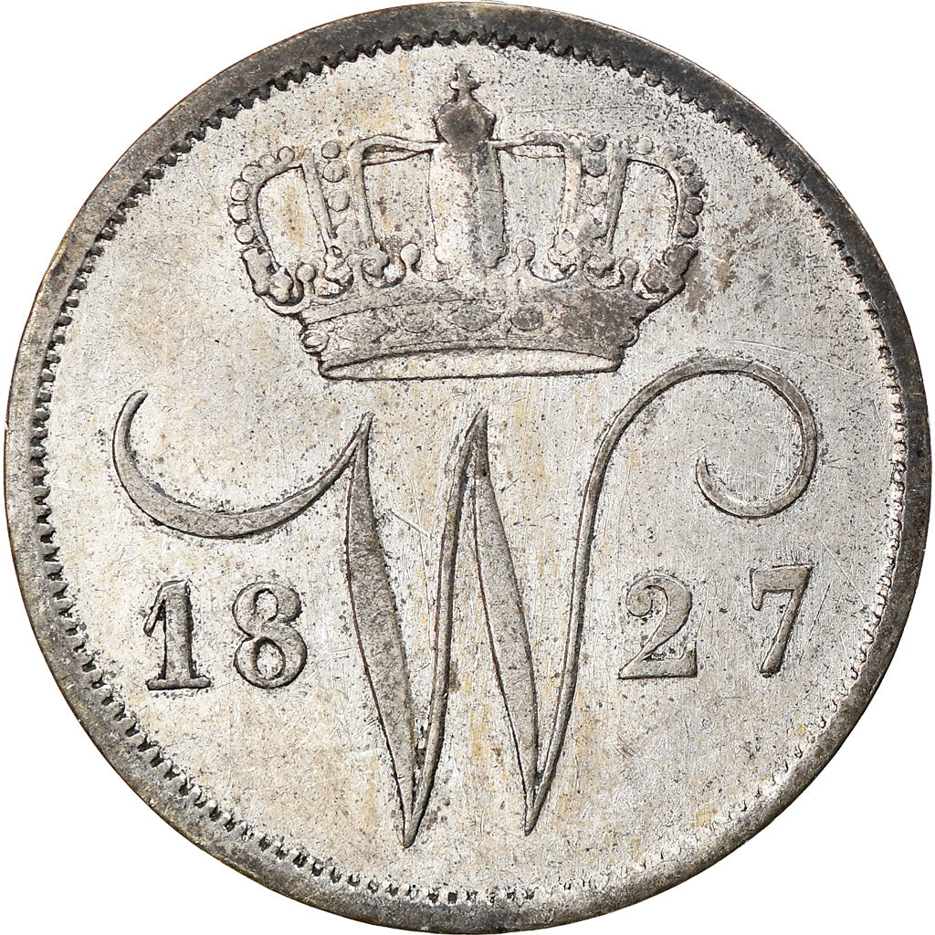 Coin, Netherlands, William I, 10 Cents, 1827, AU(50-53), Silver, KM:53
