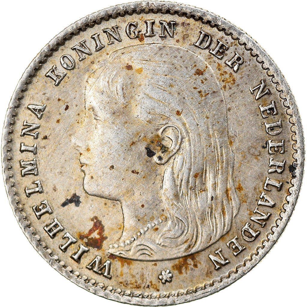 Coin, Netherlands, Wilhelmina I, 10 Cents, 1897, AU(55-58), Silver, KM:116