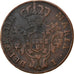 Moneda, Portugal, Maria I, 10 Reis, X; 1/2 Vinten, 1792, MBC, Cobre, KM:306