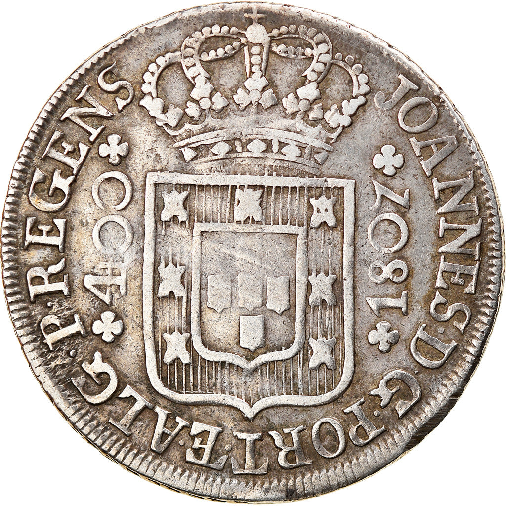 Moneda, Portugal, Jo, 400 Reis, Pinto, 480 Reis, 1807, Lisbon, MBC, Plata