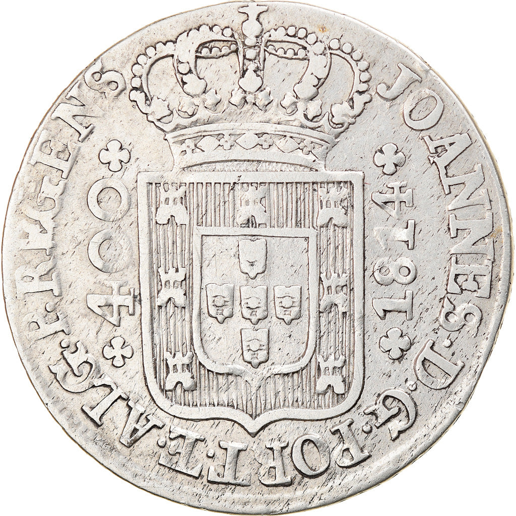 Coin, Portugal, Jo, 400 Reis, Pinto, 480 Reis, 1814, Lisbon, EF(40-45), Silver