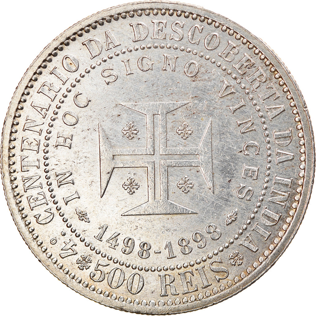 Coin, Portugal, Carlos I, 500 Reis, 1898, AU(55-58), Silver, KM:538