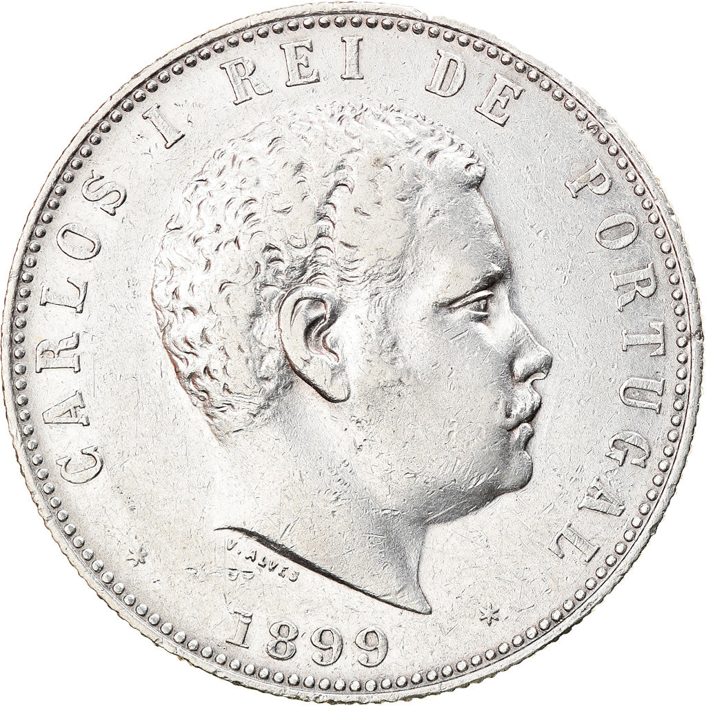 Münze, Portugal, Carlos I, 1000 Reis, 1899, SS, Silber, KM:540