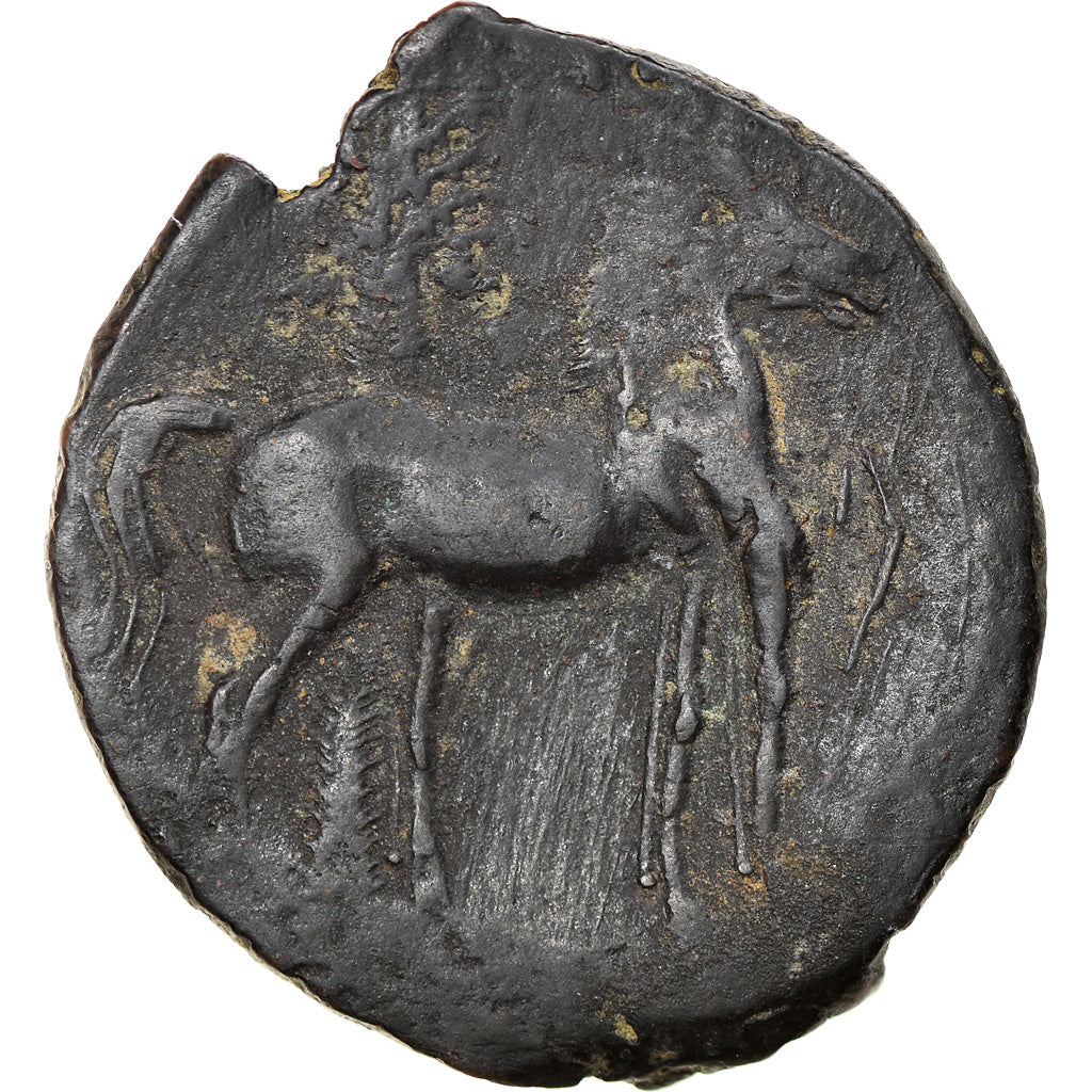 Monnaie, Zeugitana, Carthage, Epoque d'Hannibal, Trishekel, 221-202 BC, TTB