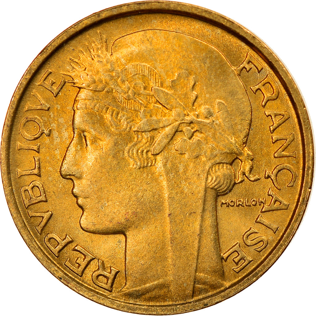 Moeda, França, Morlon, 50 Centimes, 1932, 9 and 2 opened, MS(64)