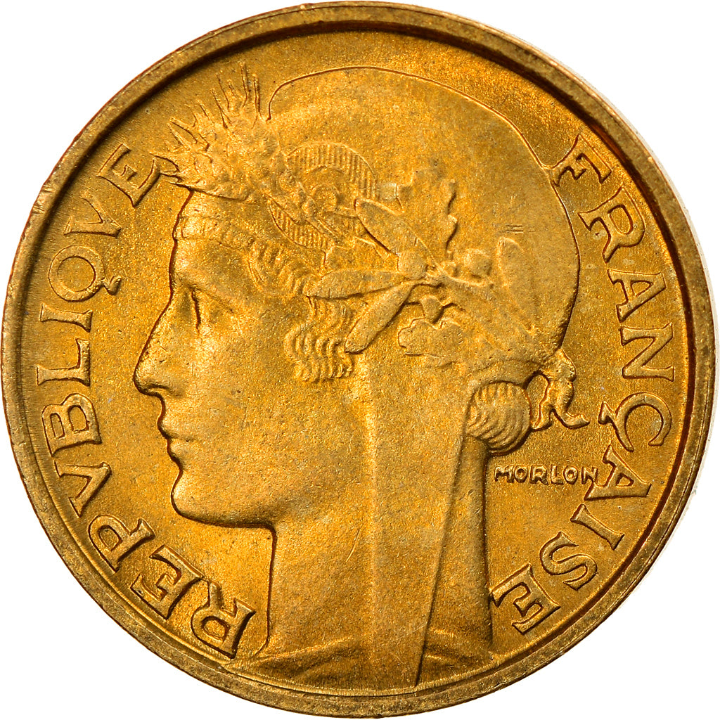 Moeda, França, Morlon, 50 Centimes, 1932, 9 and 2 opened, MS(64)