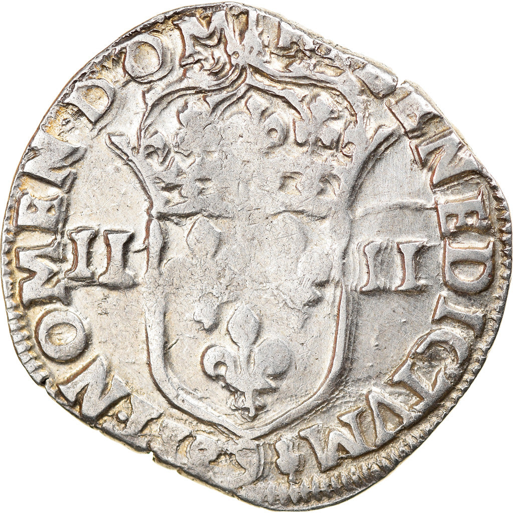 Monnaie, France, Henri III, 1/4 Ecu, 1606, Rennes, TB+, Argent, Sombart:4686