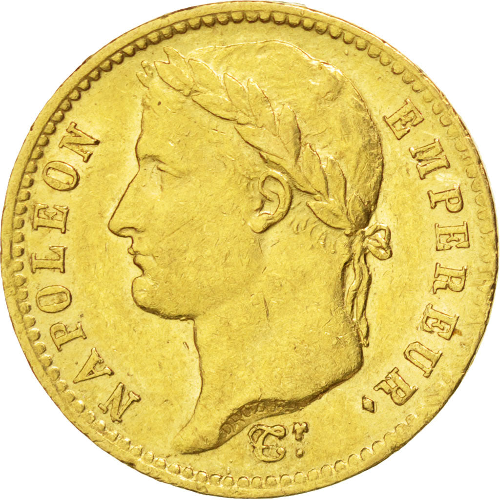 FRANCE, Napoléon I, 20 Francs, 1811, Paris, KM #695.1, AU(55-58), Gold, Gadoury