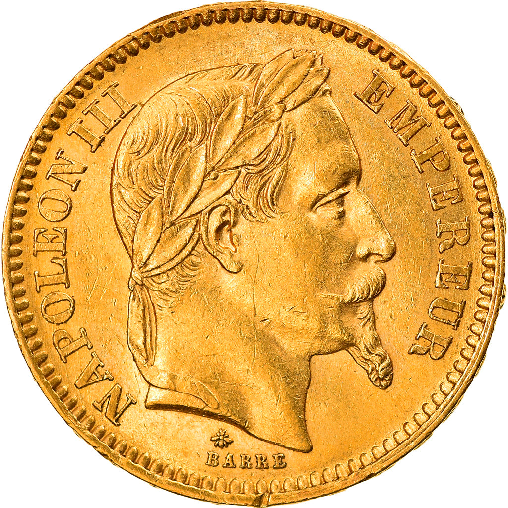 Moneda, Francia, Napoléon III, 20 Francs, 1864, Paris, MBC+, Oro, KM:801.1