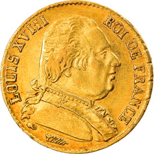 Monnaie, France, Louis XVIII, 20 Francs, 1814, Paris, TTB+, Or, Gadoury:1026