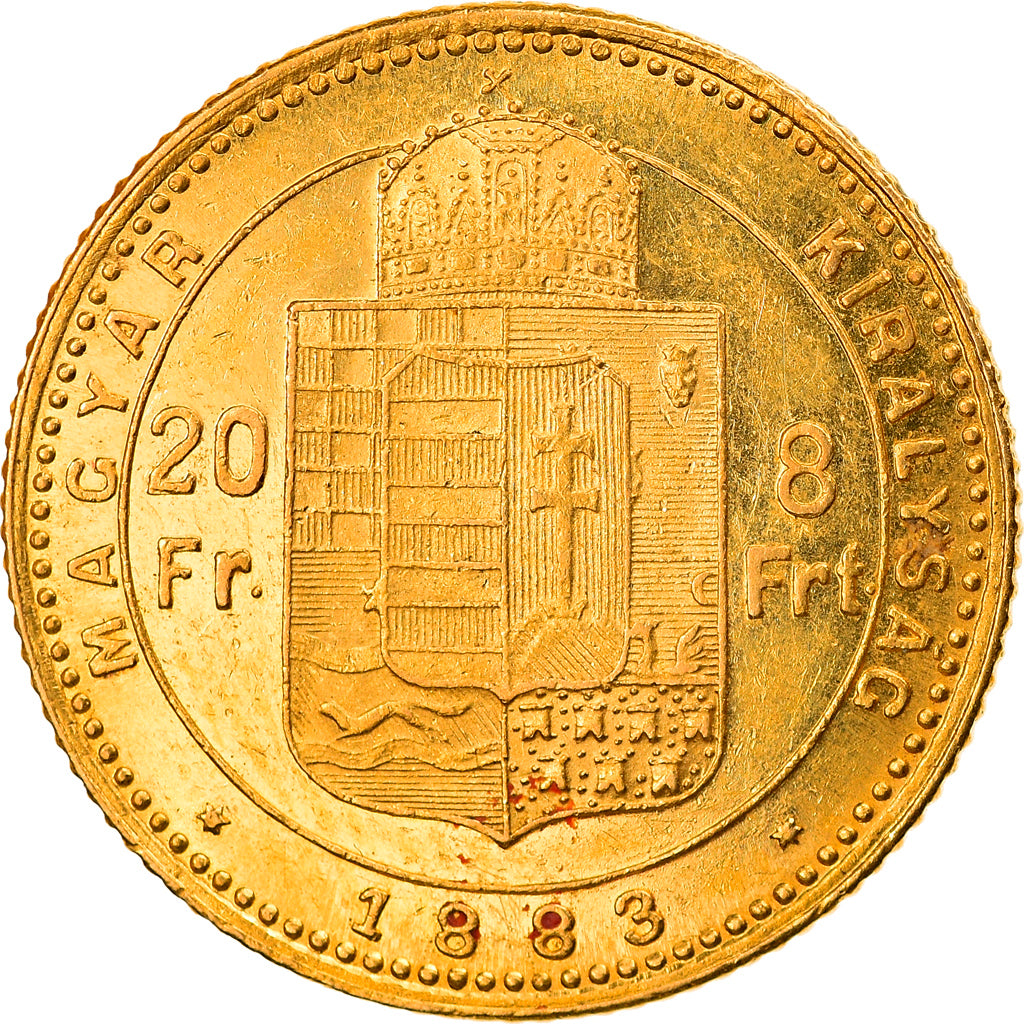 Coin, Hungary, Franz Joseph I, 8 Forint 20 Francs, 1883, Kormoczbanya