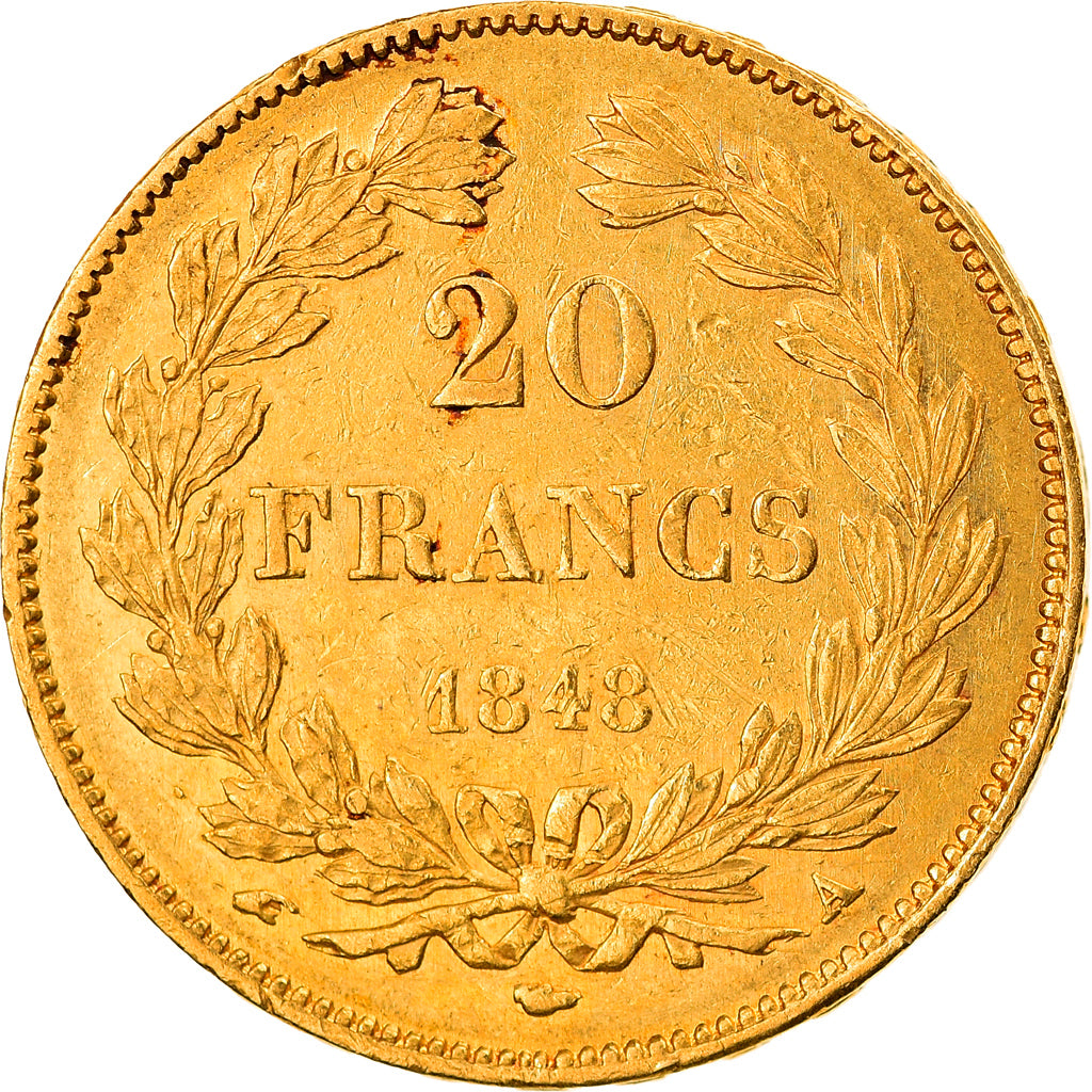 Münze, Frankreich, Louis-Philippe, 20 Francs, 1848, Paris, SS+, Gold, KM:750.1