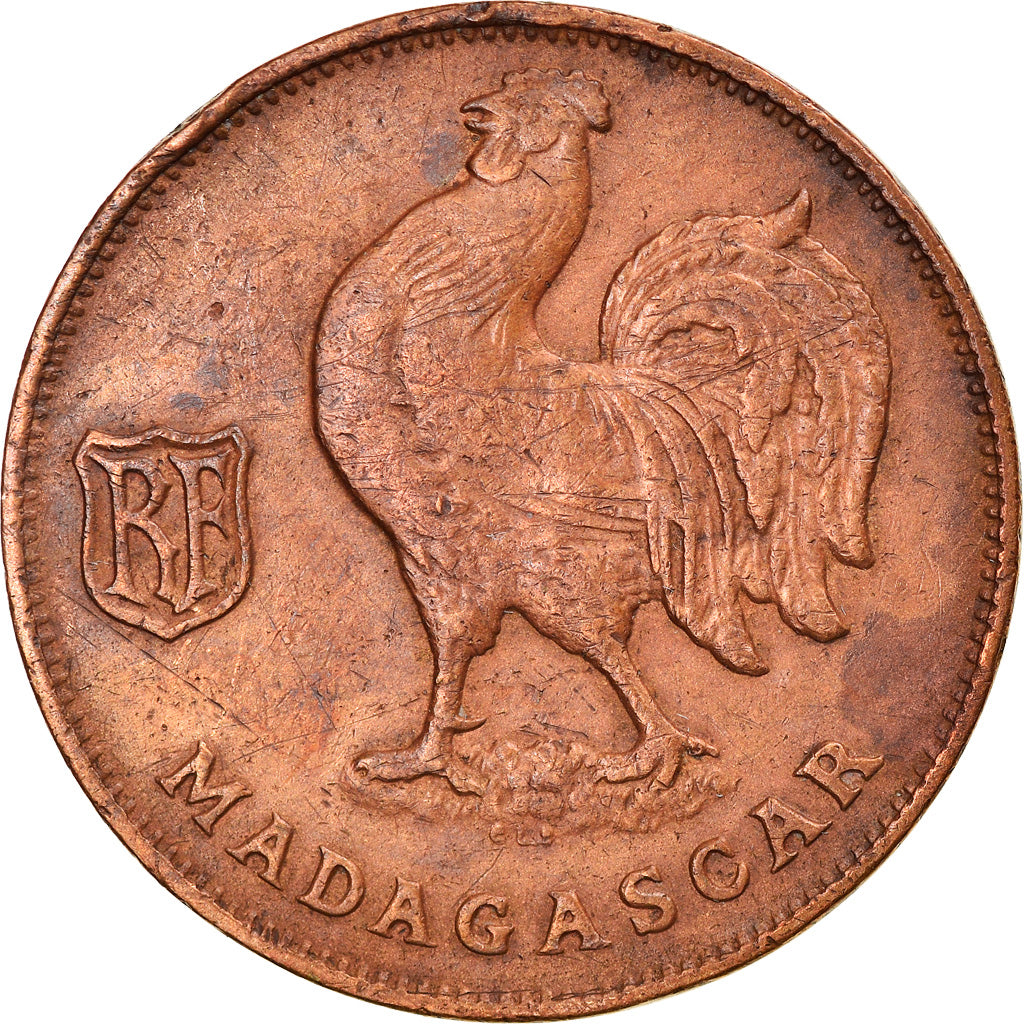 Coin, Madagascar, Franc, 1943, Pretoria, EF(40-45), Bronze, KM:2