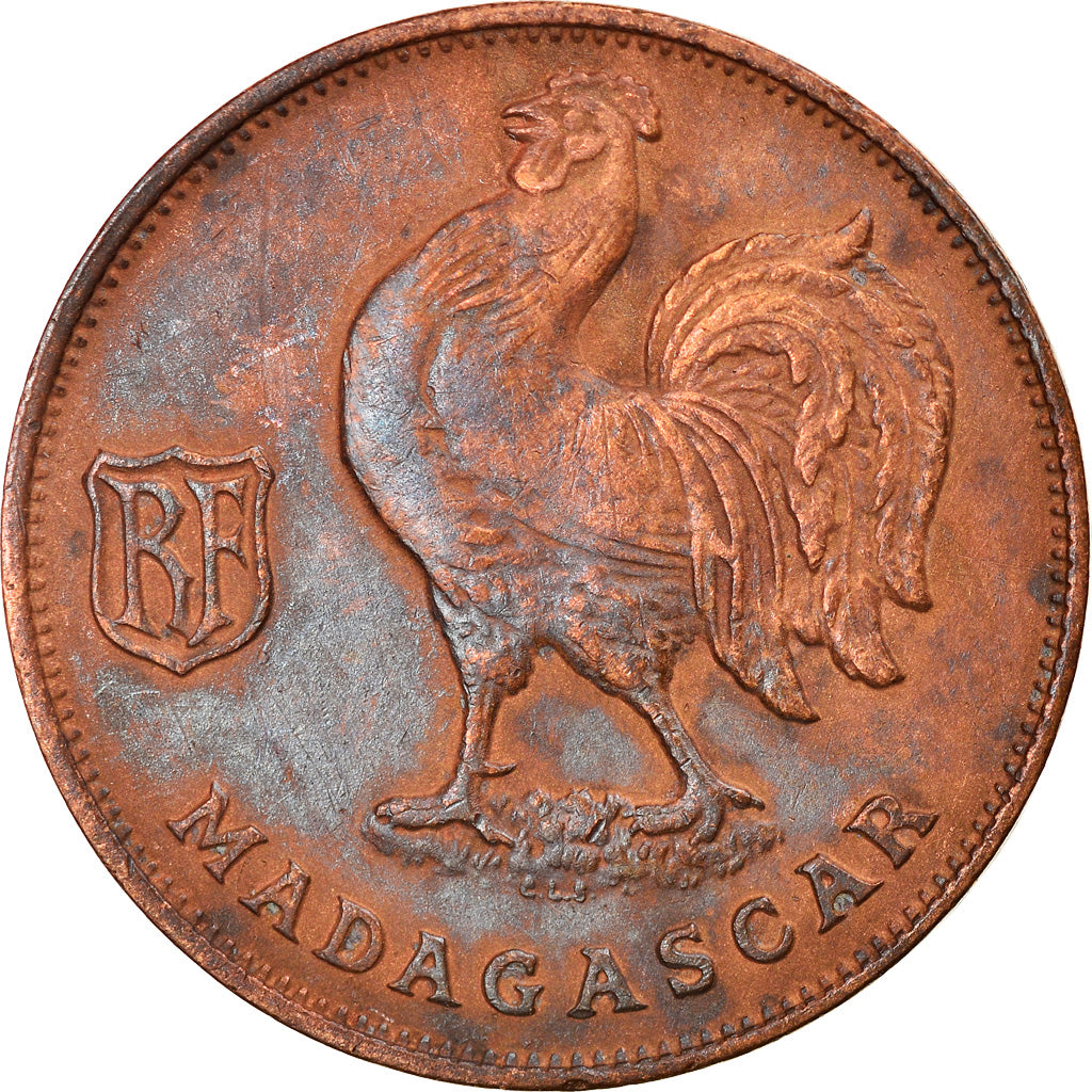 Monnaie, Madagascar, Franc, 1943, Pretoria, TTB, Bronze, KM:2
