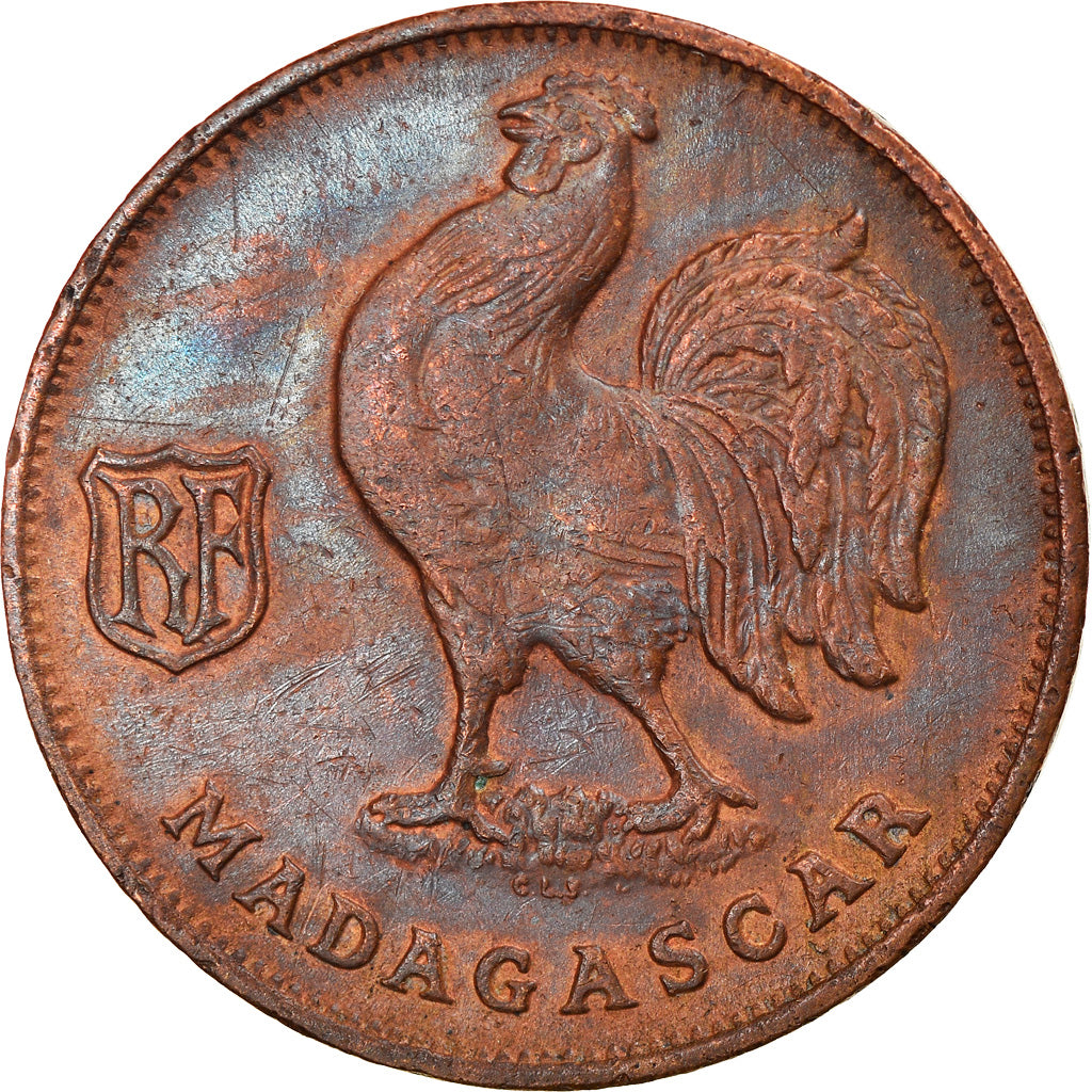 Münze, Madagascar, Franc, 1943, Pretoria, SS, Bronze, KM:2