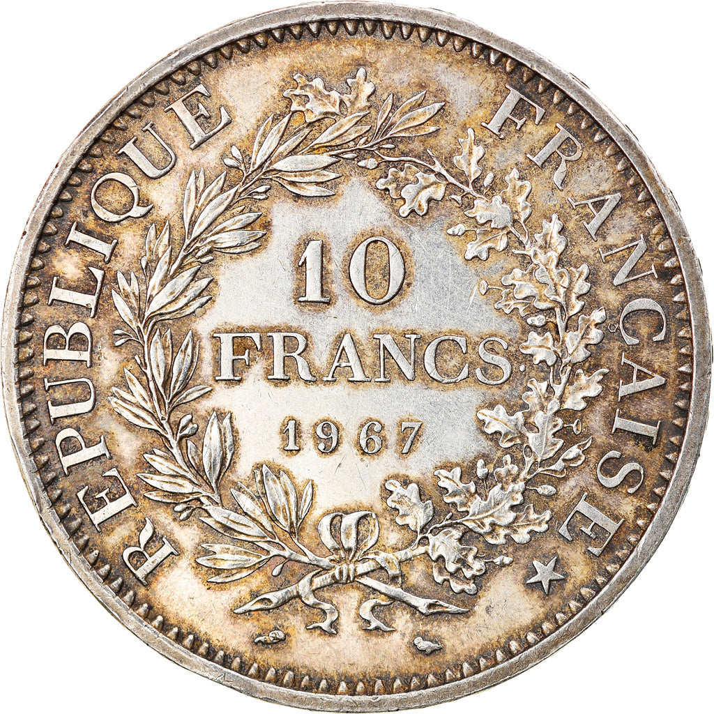 Coin, France, Hercule, 10 Francs, 1967, Paris, Avec accent, AU(55-58), Silver