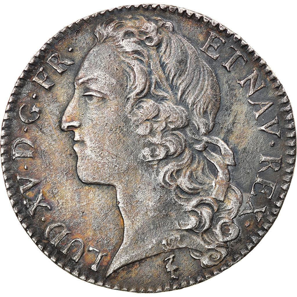 Coin, France, Louis XV, 1/2 Écu au bandeau, 1748, Lille, EF(40-45), Silver