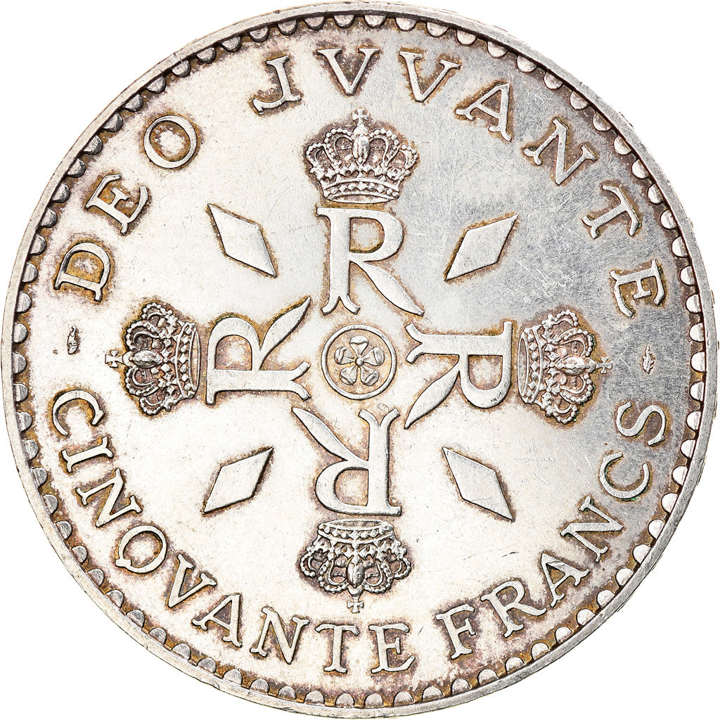 Coin, Monaco, Rainier III, 50 Francs, 1974, AU(55-58), Silver, KM:152.1