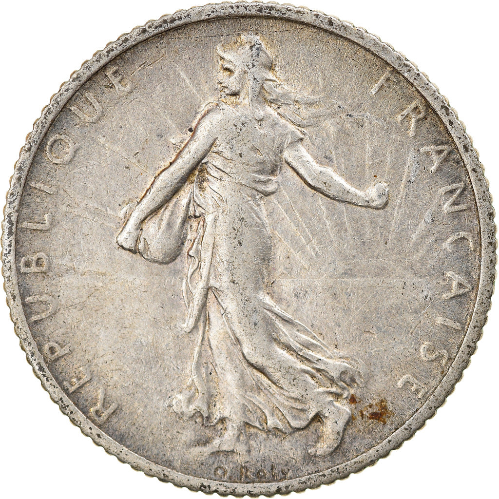 Coin, France, Semeuse, Franc, 1918, Paris, EF(40-45), Silver, KM:844.1