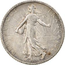Coin, France, Semeuse, Franc, 1918, Paris, EF(40-45), Silver, KM:844.1
