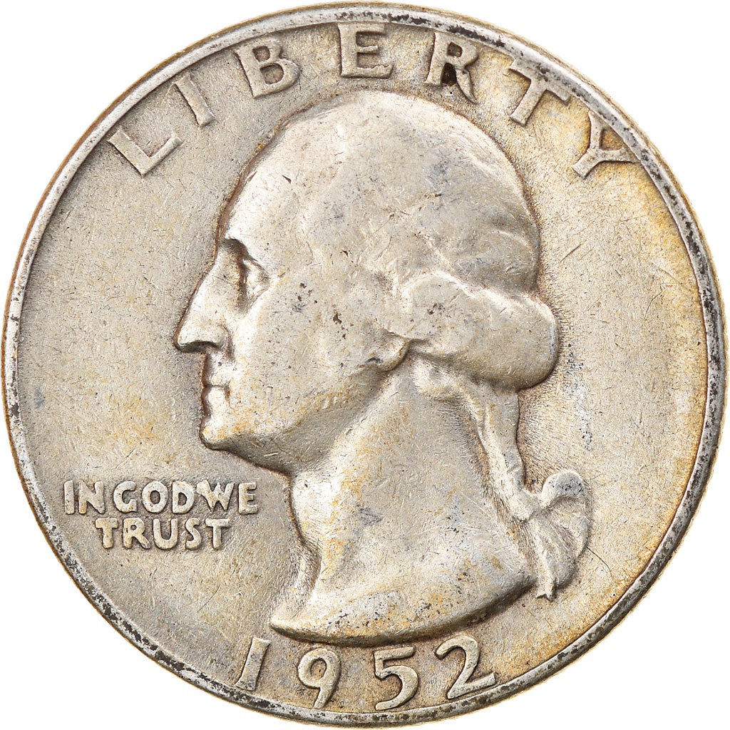 Moneta, Stati Uniti, Washington Quarter, Quarter, 1952, San Francisco, MB+