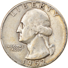 Moneta, Stati Uniti, Washington Quarter, Quarter, 1952, San Francisco, MB+