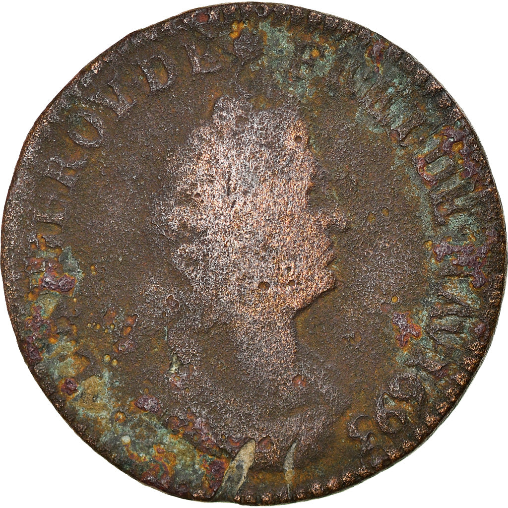 Monnaie, France, Louis XIV, Liard de France, 1693, Lille, TB, Cuivre