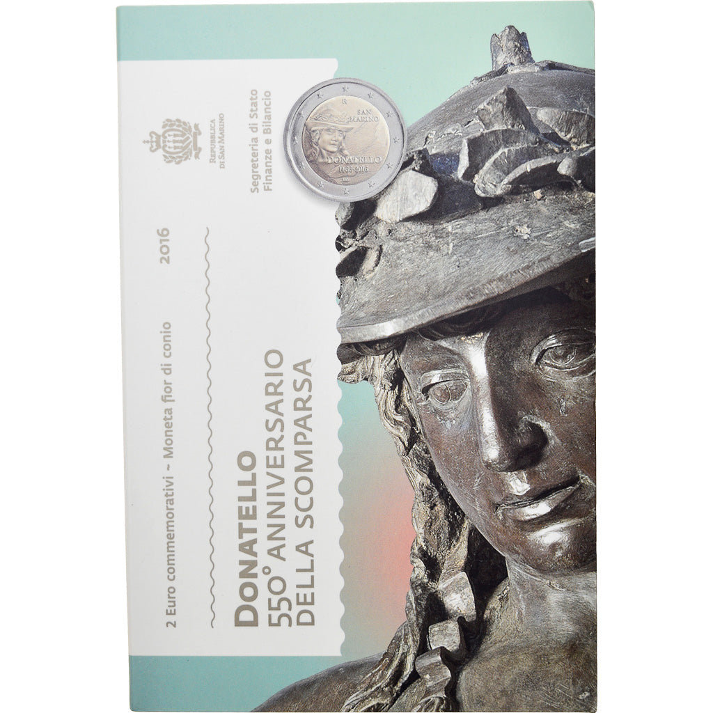 San Marino, 2 Euro, Donatello, 2016, Rome, MS(65-70), Bi-Metallic