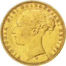 AUSTRALIA, Sovereign, 1874, Sydney, KM #7, EF(40-45), Gold, 7.93