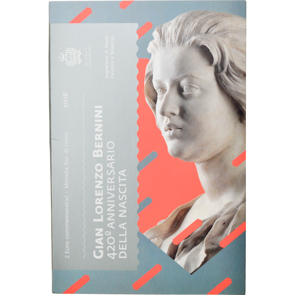 San Marino, 2 Euro, Gian Lorenzo Bernini, 2018, Rome, MS(65-70), Bi-Metallic