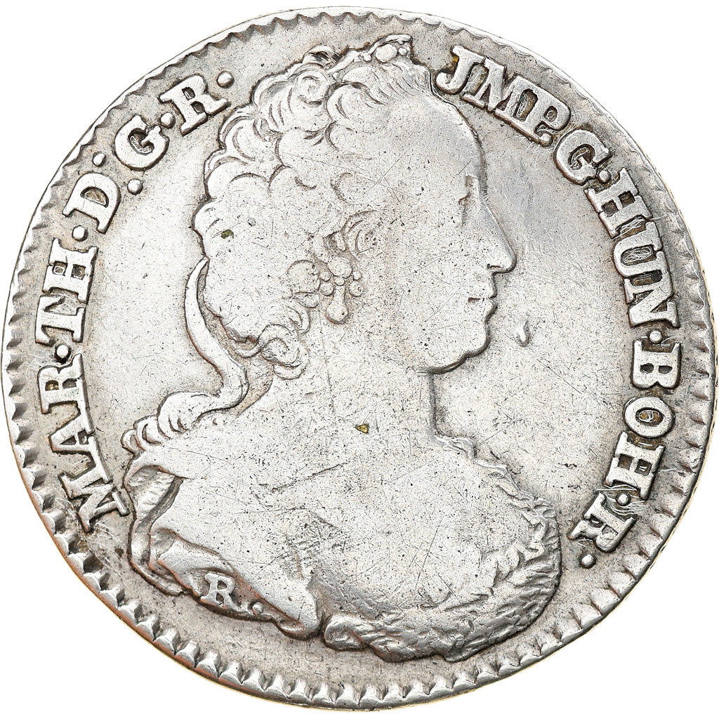 Coin, AUSTRIAN NETHERLANDS, Maria Theresa, 1/4 Ducaton, 1752, Anvers, VF(20-25)