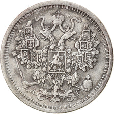 Coin, Russia, Nicholas II, 15 Kopeks, 1891, Saint-Petersburg, EF(40-45), Silver