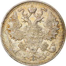 Munten, Rusland, Nicholas II, 15 Kopeks, 1914, Saint-Petersburg, PR, Zilver