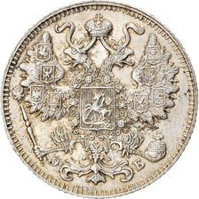 Moneda, Rusia, Nicholas II, 15 Kopeks, 1911, Saint-Petersburg, EBC, Plata