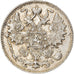 Moneda, Rusia, Nicholas II, 15 Kopeks, 1911, Saint-Petersburg, EBC, Plata