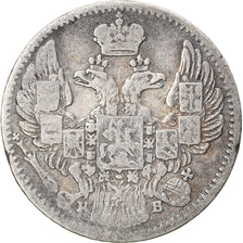 Coin, Russia, Nicholas I, 5 Kopeks, 1844, Saint-Petersburg, VF(30-35), Silver