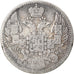 Coin, Russia, Nicholas I, 5 Kopeks, 1844, Saint-Petersburg, VF(30-35), Silver