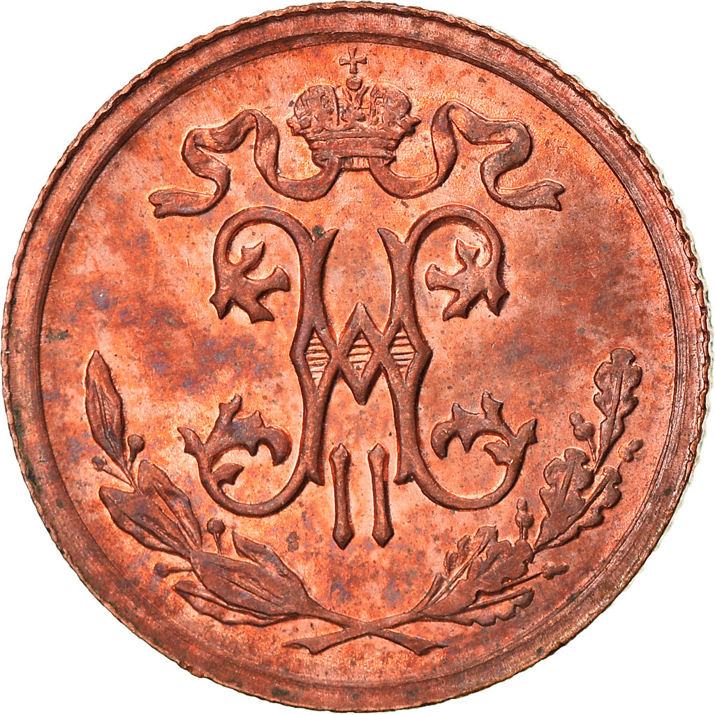 Coin, Russia, Nicholas II, 1/2 Kopek, 1912, Saint-Petersburg, MS(63), Copper