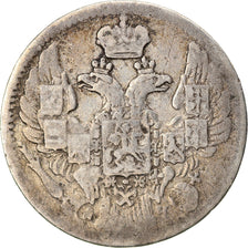 Moneta, Russia, Nicholas I, 5 Kopeks, 1843, Saint-Petersburg, MB+, Argento
