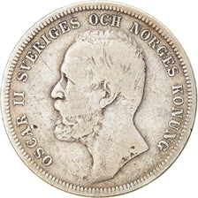 Moneta, Svezia, Oscar II, Krona, 1897, BB, Argento, KM:760