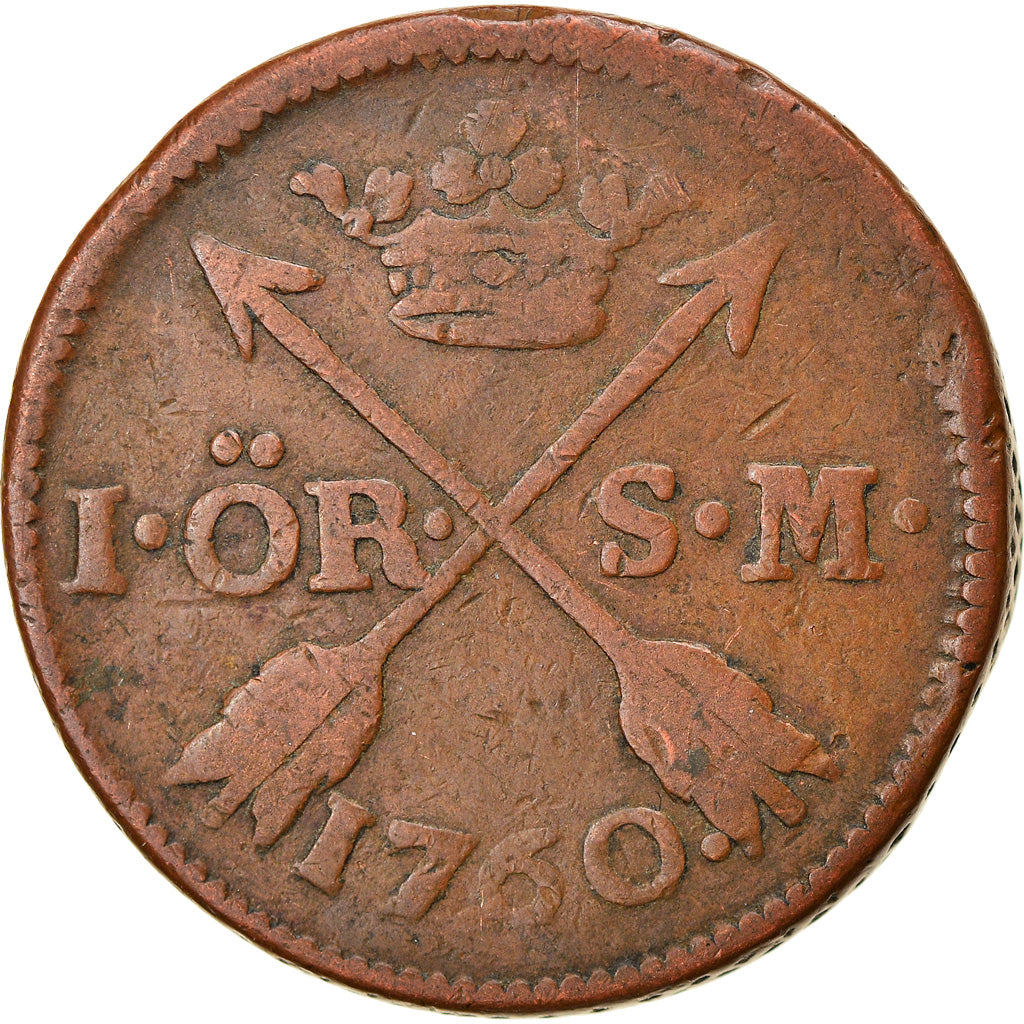 Coin, Sweden, Adolf Frederick, Ore, S.M., 1790, VF(20-25), Copper, KM:460