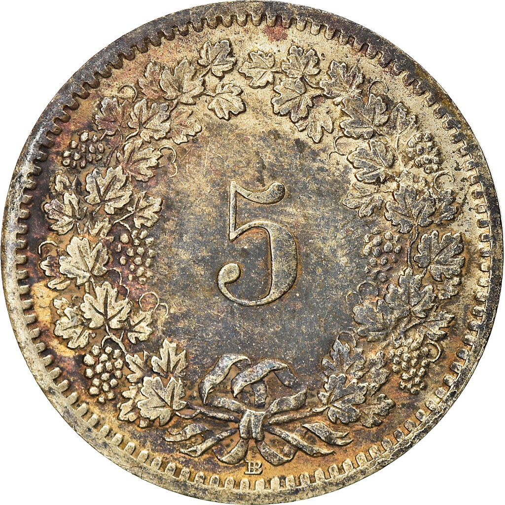 Monnaie, Suisse, 5 Rappen, 1850, TTB+, Billon, KM:5