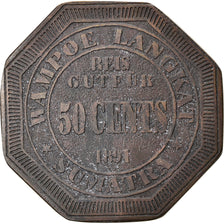 Coin, Indonesia, Sumatra, Wanpoe Langkat, 50 Cents, 1891, EF(40-45), Brass